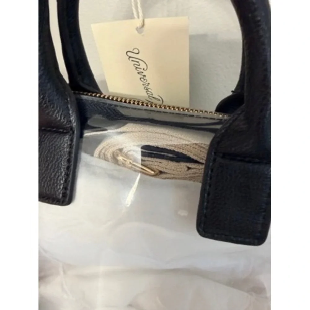 Universal Thread Mini Crossbody Tote Women Small Clear Black Stadium NWT